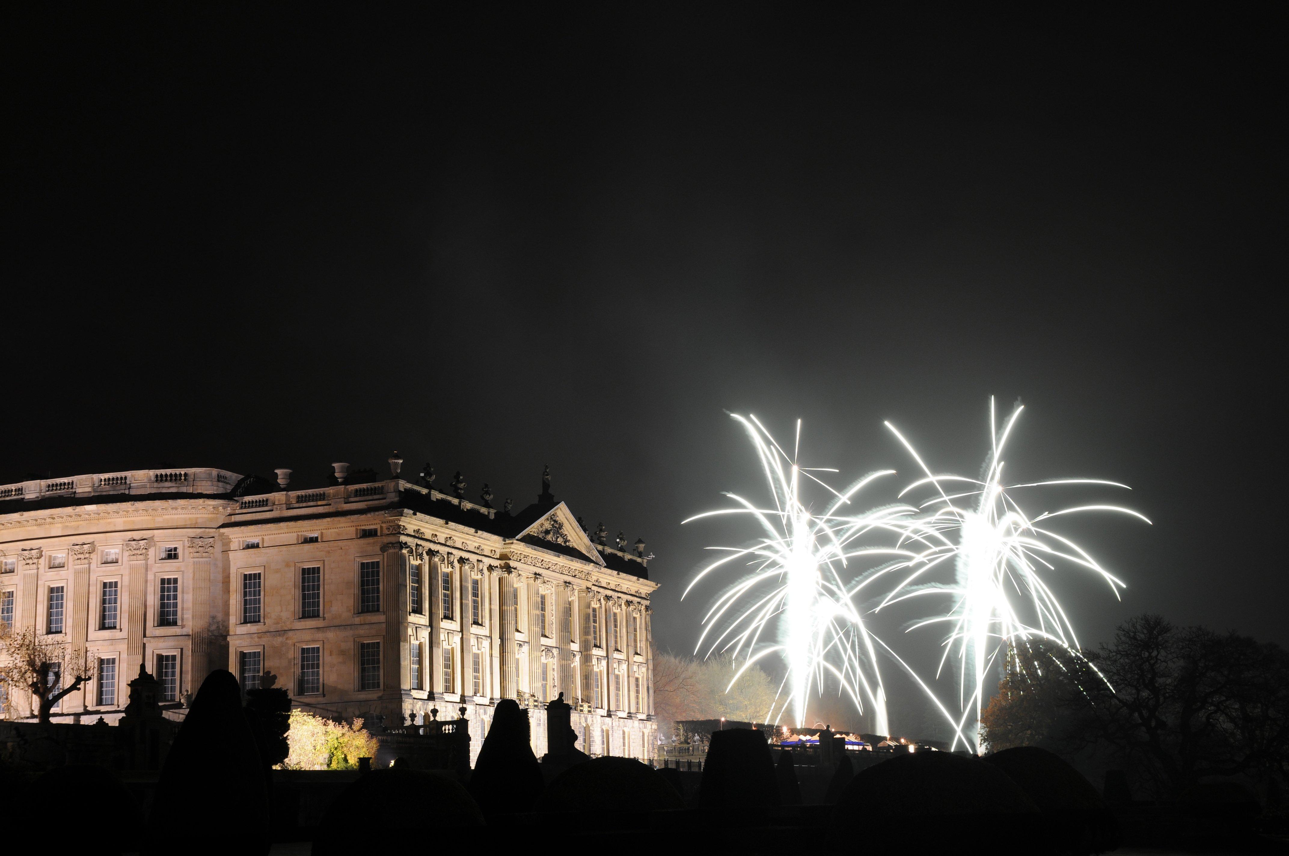 Chatsworth House lights up Peak sky with fireworks displays celebrating