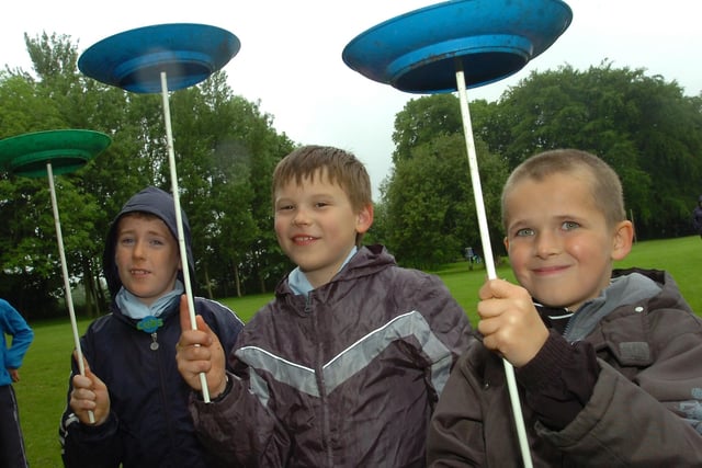 These Scouts got to learn circus skills at Moor House during the adventure centre's fun day in 2010.