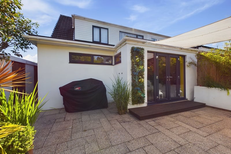 The French doors from the dining room lead direct out here. Photo: Zoopla