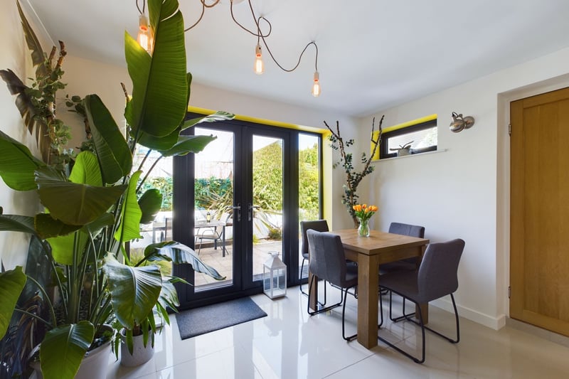 The dining area provides lots of space for friends and family as well as French doors to the rear garden patio. Photo: Zoopla