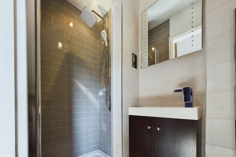 The master bedroom ensuite has a shower, toilet and hand wash basin. Photo: Zoopla