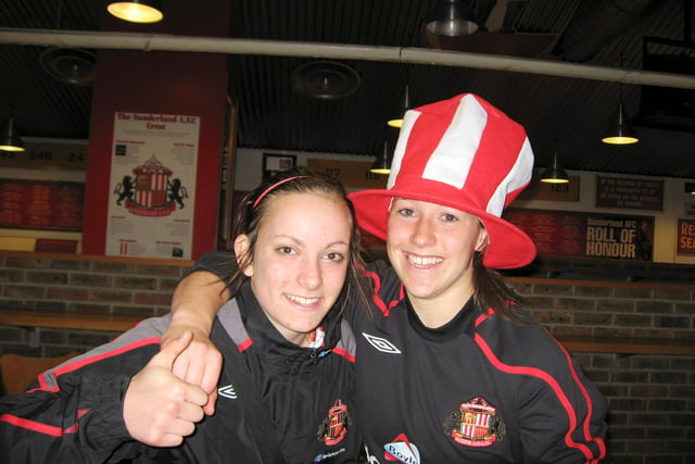 Lucy Staniforth and Lucy Bronze in their days with Sunderland in 2009.