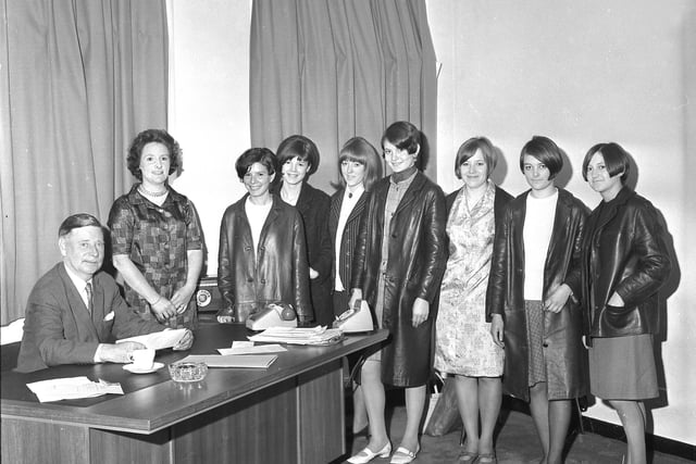 The admin team during World Cup fortnight.
They lined up for a photo at the Press Centre at Wearmouth Hall.
George Crow and Mrs P Came, supervisor, are pictured with left to right : Rachael Cohen, Pauline Phillipson, Margaret Scott, Coral Maughan, Susan Cramner, Christine Hardy and Margaret Toomey.