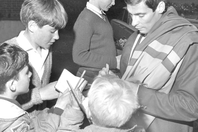 Players were in demand for their autographs in Sunderland.