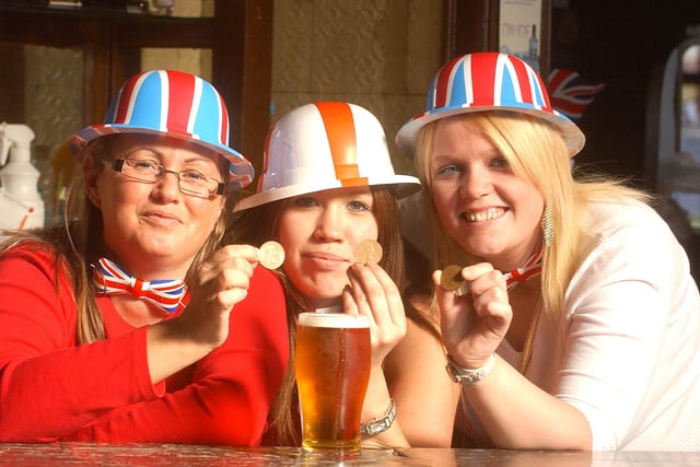 A pint for an old penny. That was the offer at the Mountain Daisy to celebrate the Queen's 80th birthday in 2006.
Here are Lisa Cassidy, Kate Neband, and Ashleigh Simpson.