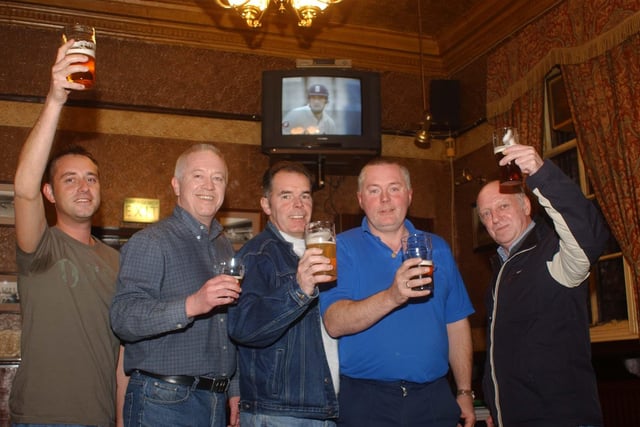 The Test matches were a must for these cricket fans at the Howard Arms in 2003 - especially as one of their pals was in the crowd on TV.