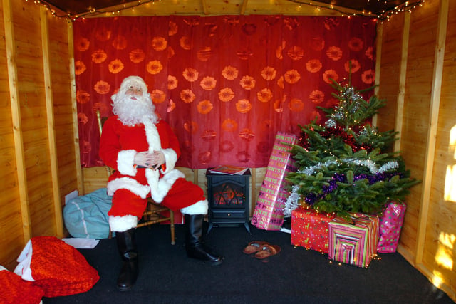 Here's Santa at his grotto at Liberty Brown's in 2012.
