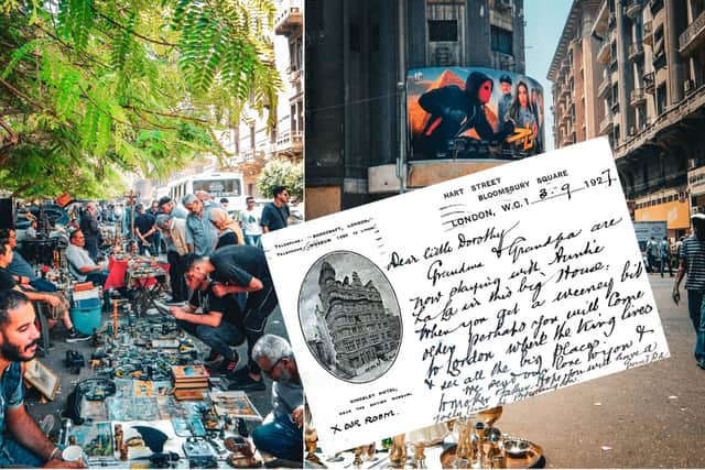 In 1927, a doting grandpa sent a postcard from London to his granddaughter ‘Little’ Dorothy Parkinson in Sheffield. Nearly 100 years later, it ended up in a flea market in Cairo.