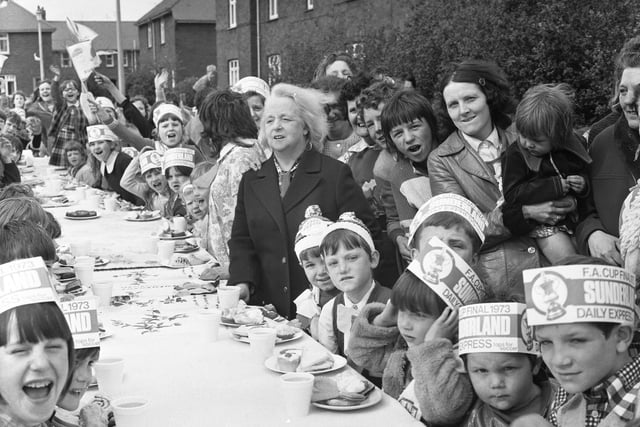 A Knox Square street party to celebrate Sunderland winning the FA Cup in 1973.