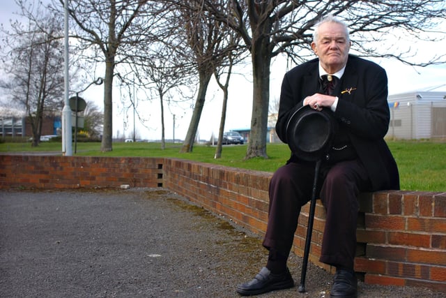 Painter Brian Moore, with his distinctive top hat and tails and silver-topped cane, became known as the Sunderland Spectre.’
Originally from Yorkshire, Brian had lived in Sunderland for more than 40 years.
The pensioner was a regular fixture on the pub and club circuit around Sunderland and passed away aged 77 in 2016.