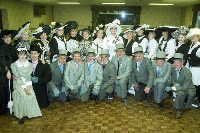 Vane Tempest Amateur Operatic Society members in costume for their production of My Fair Lady in 2000.