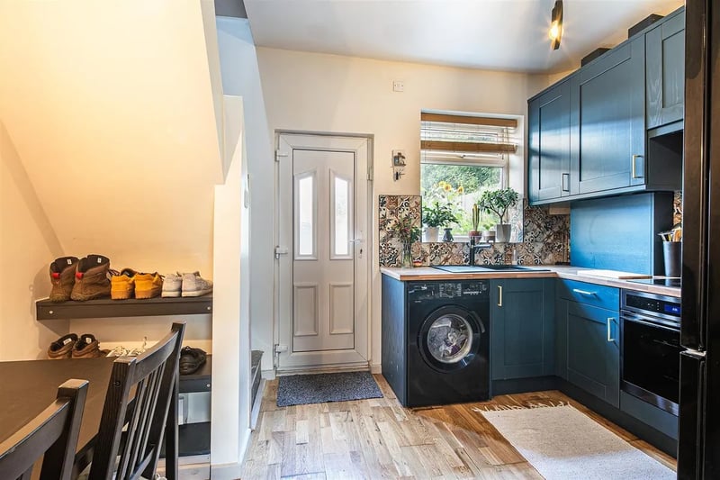 The kitchen has plenty of space for a table and is fitted with a full range of appliances. (Photo courtesy of Zoopla)
