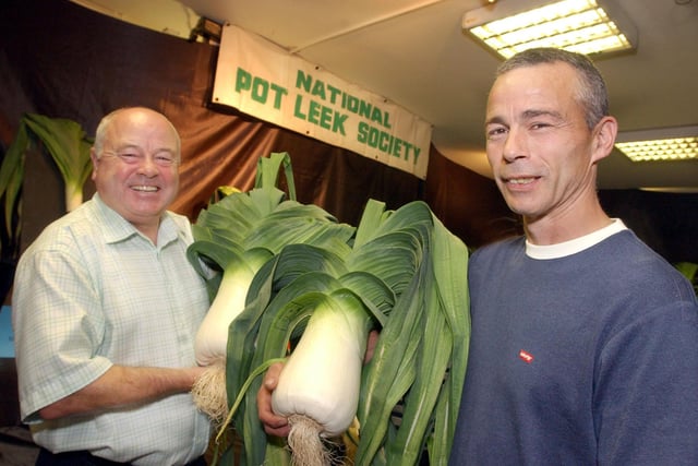 The National Pot Leek Society competition was held at the club in 2006 and Sunderland grower Peter Turnbull was up there with the best.
Here he is with Coun Leslie Scott.
