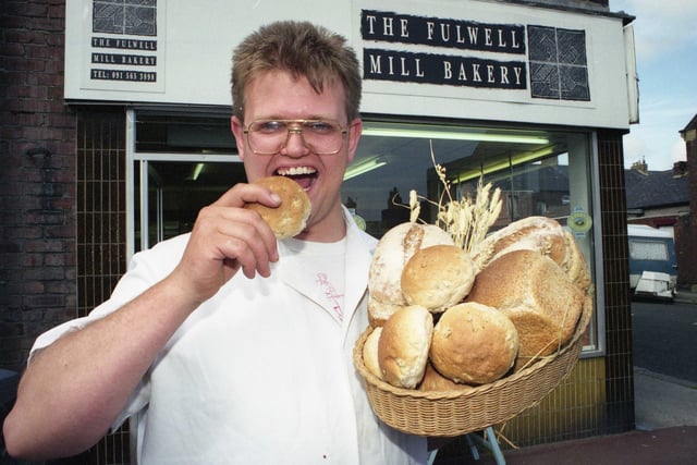 Award winning baker Stephen McBeth of Fulwell Mill Bakery.
Here he is in 1992.