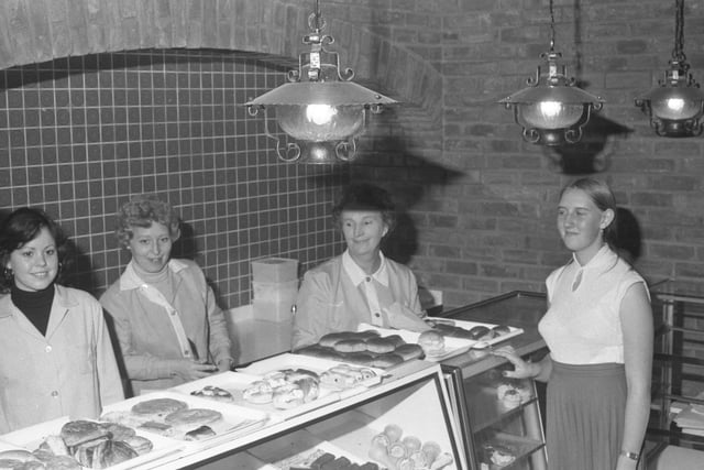 The staff at Simpson's in Stockton Road in 1977.