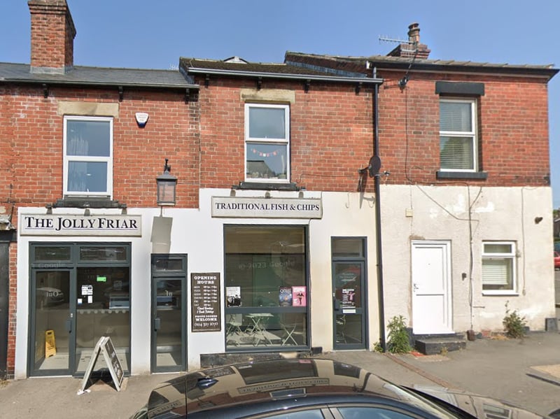 Jolly Friar Chip Shop, at 123 Valley Road, Meersbrook, has a 4.6 out of 5 star rating, with 117 reviews on Google. One customer wrote: "Amazing little chip shop. Their fish and chips are so well done. Take them across to Meersbrook Park and enjoy there. The specials are just right."