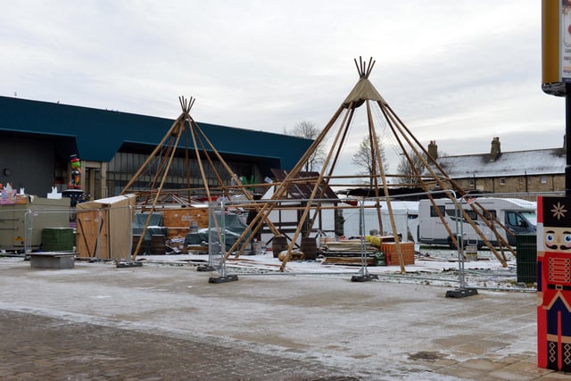 It's December 2021 and tipis at the Winter Funderland were damaged in Storm Arwen.
