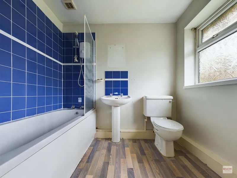 The bathroom is next to the bedroom on the first floor. (Photo courtesy of Zoopla)