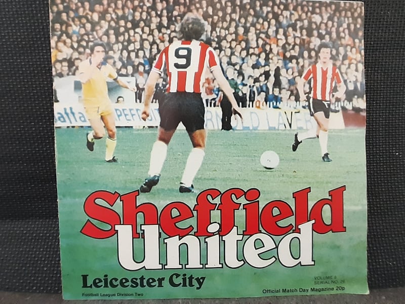 Sheffield United finished the 1978-79 season with a match against. Leicester at Bramall Lane on May 8 . The game ended 2-2, with the Blades relegated