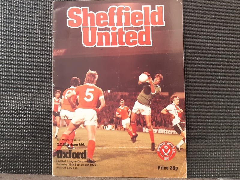 Sheffield United's game with Oxford on September 29, 1979 came during a good spell of form. The Blades won 3-1, during a run of nine wins in 10 games that Autumn.