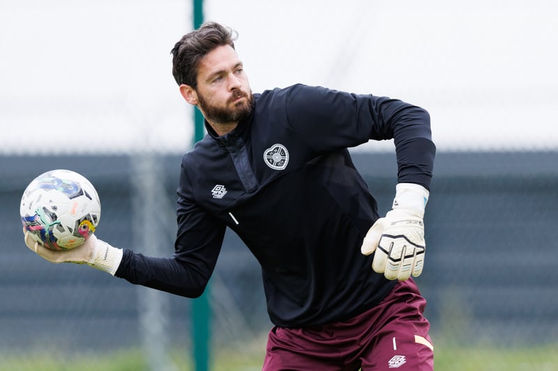 OUT - the Hearts goalkeeper suffered a horrific leg break at the end of last year against Dundee.