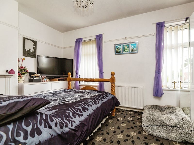 This bedroom is the largest in the house and is position to the front of the first floor. (Photo courtesy of Purplebricks)