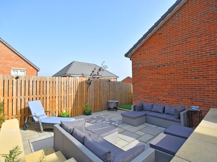 The outdoor sitting area would be an excellent space to chill with a drink with friends on a summer evening. (Photo courtesy of Zoopla)