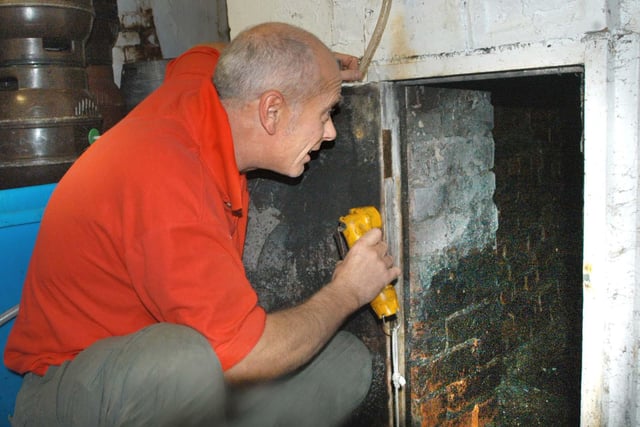 A look at the ancient smugglers' tunnel in the cellar of the pub in 2006.