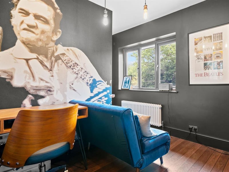 One of the bedrooms is being used as a work-from-home or family space, which is said to excellently display the property's flexibility. (Photo courtesy of Zoopla)