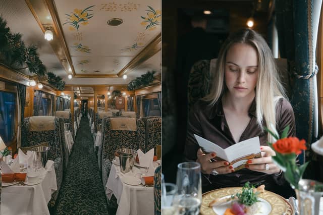 Northern Belle is serving a luxurious 7-course Christmas meal costing a whopping £395. 