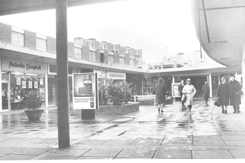 Shawlands Shopping Centre pictured in 1971 from a report by the Planning Department on aspects of future shopping provision and the potential for regional shopping centres.