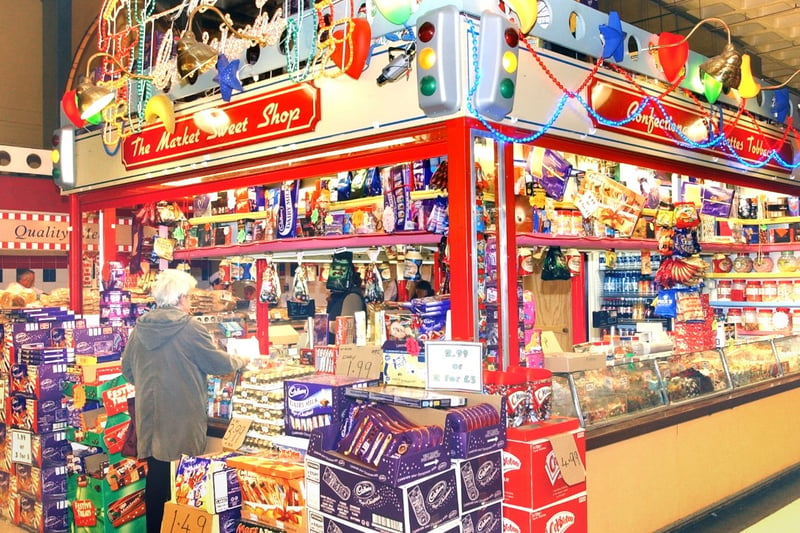 The sweet shop at Jacky White's Market was pictured in this 2006 Christmas scene.
Leona Lewis was singing about A Moment Like This that year.