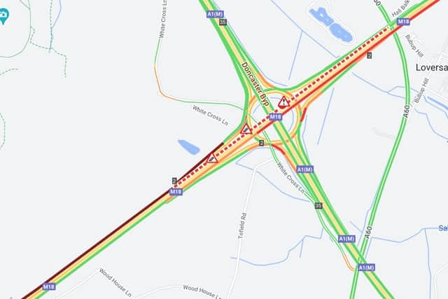 The M18 near Doncaster in South Yorkshire is closed on the northbound route after a major crash this morning (January 2) with an air ambulance reportedly on the scene.