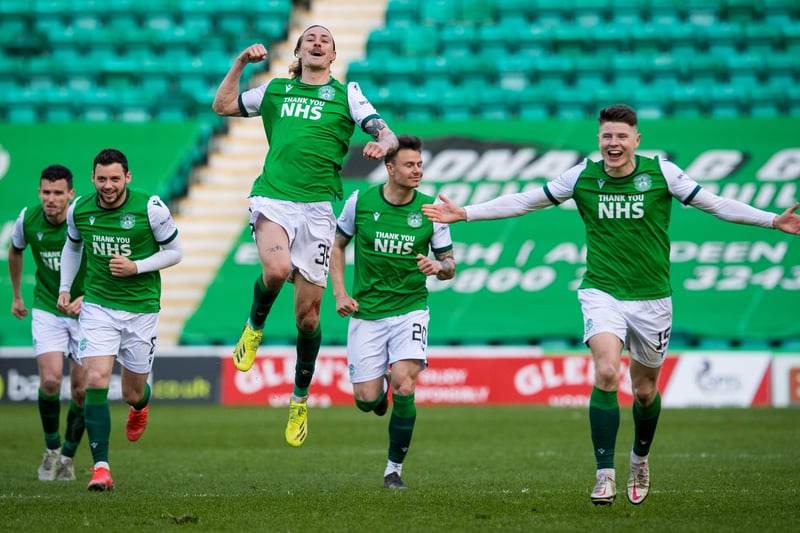 Hibs progressed in the Scottish Cup on penalties after Christian Doidge and Jackson Irvine had scored the goals in the match