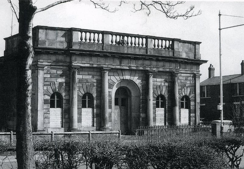 The Preston and Wyre terminus at Lytham was closed to passengers in 1874 but was retained for goods until 1963. 
Photographed in 1965 it was demolished soon afterwards to make way for a fire station