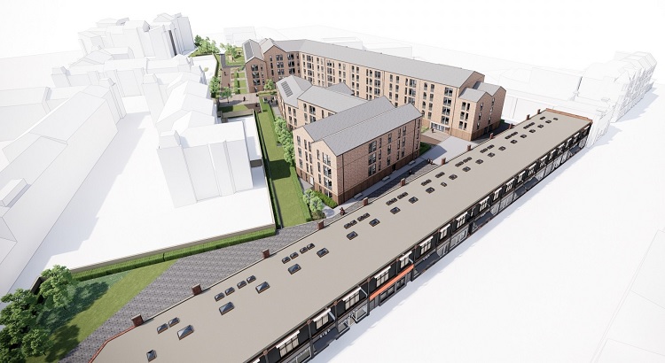 The Stead's Place development is creating 148 homes, along with shops and offices, on a three acre site in Leith. It's due to be completed in spring 2024.