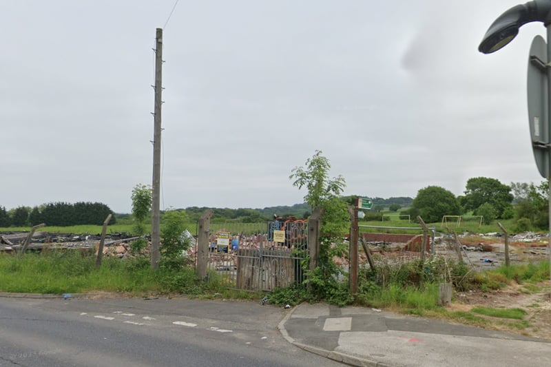 The old Boundary Club, off Jordanthorpe Parkway, in Sheffield, was burned down in April 2022. It was later demolished, and now this is all that remains. This was named as one of the 'grottiest eyesores' that needs cleaning up this year. 