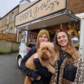 Bianca and Rhiannon Silcock-Randle, with pet dog Gyspsy, have finally closed their Gypsy's Brew coffee van, well known at Sheffield's Bolehills Park and at events. Picture: David Kessen, National World