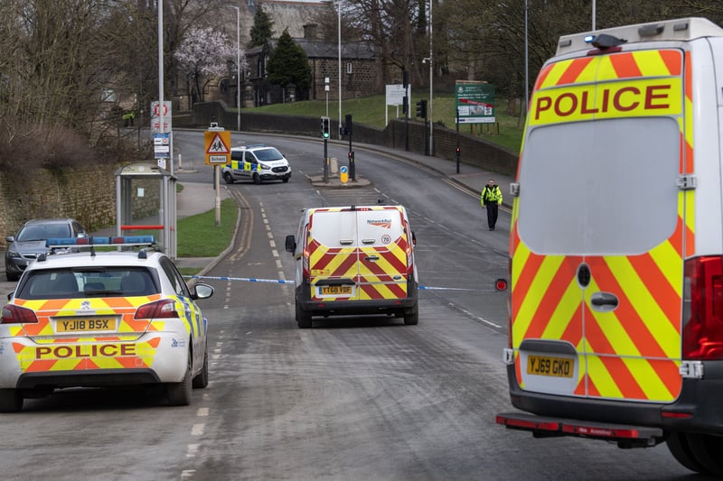 A 100m cordon was in place around the site.