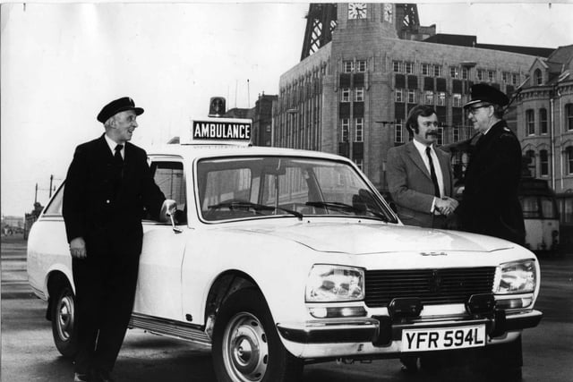 Ambulance in Blackpool, 1973