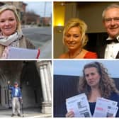 Excel boss Simon Renshaw-Smith and wife Karen Gillott (company secretary), top right, with drivers who won in court: Jane Walker, top left, Stanley Luckhurst and Karen Bennett.