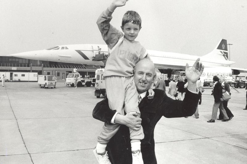 The first British Airways Concorde to use Leeds Bradford made a spectacular entrance over the city in April 1987. Captain David Leney and his crew brought the supersonic delta wing jet into view for a precision fly past before touching down.