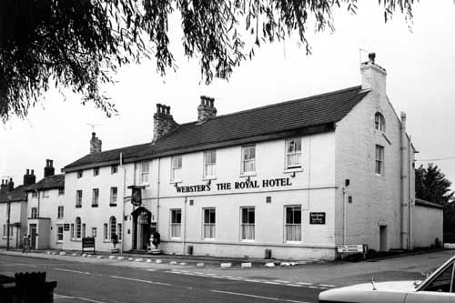 The Royal Hotel on High Street pictured in February 1980. The junction with Royal Terrace is on the right.