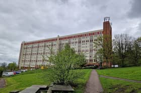 Castle Court is one of two blocks left standing at Sheffield's old Hyde Park housing estate, which was designed with the same 'streets in the sky' principle as Park Hill