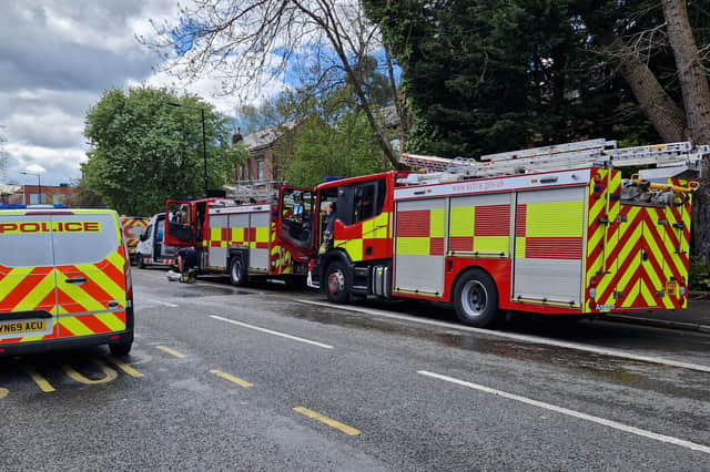 File picture shows firefighters at a blaze in Sheffield last week. Photo: David Kessen, National World