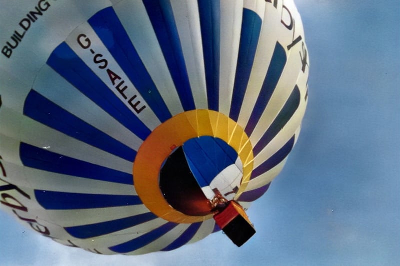 A balloon sponsored by Derbyshire Building Society
