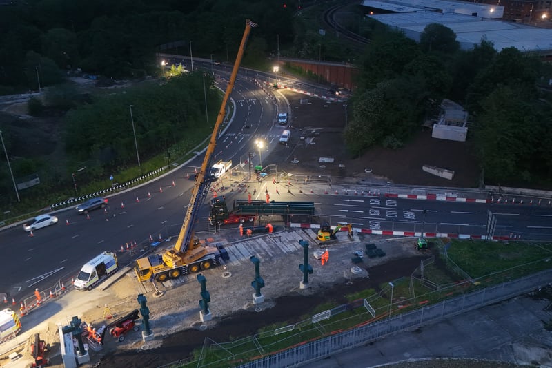 The new Spence Lane footbridge will be the second of three footbridges completed around the Gyratory.