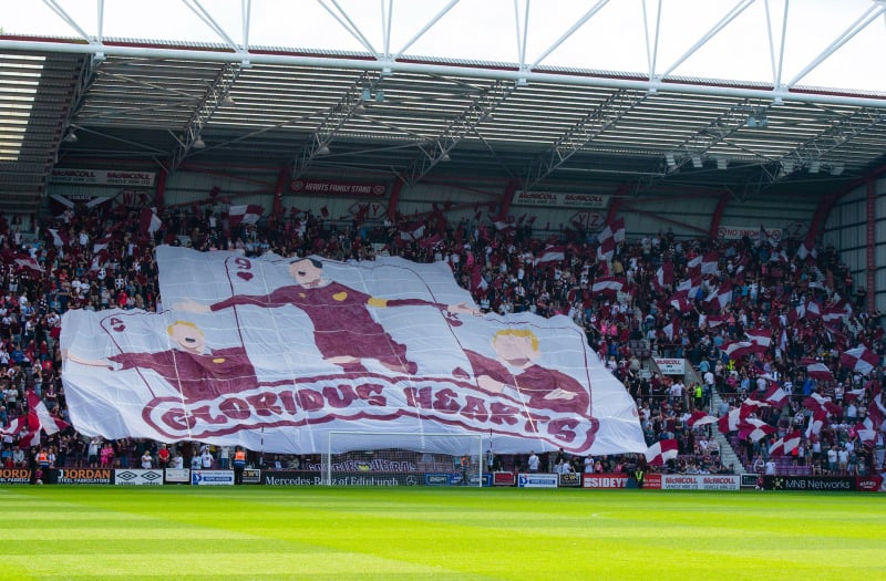 The Gorgie Ultras paid tribute to Lawrence Shankland in one of the final games at Tynecastle this season.