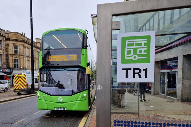 One of the tram replacement buses at High Street. Photo: David Kessen, National World