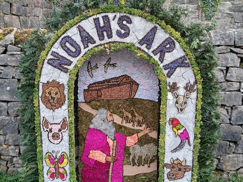An image of Noah's Ark has been carefully crafted by green-fingered, talented volunteers